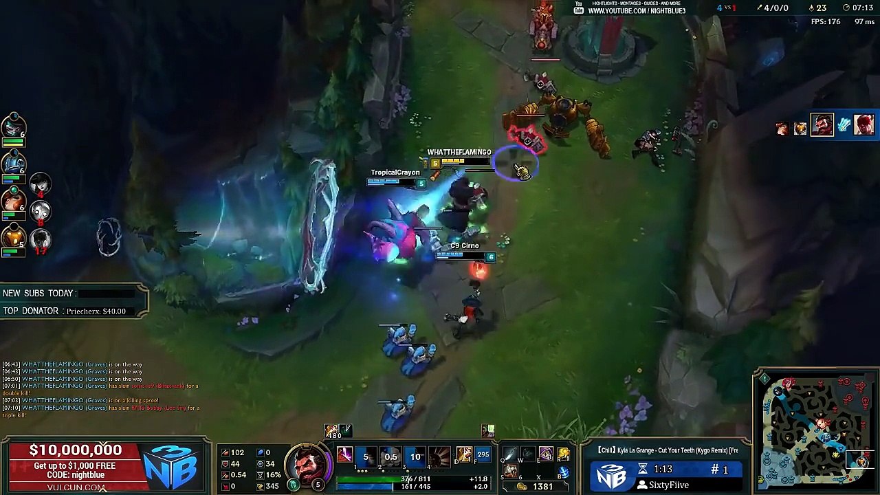 Nightblue3 - SEASON 6 GRAVES JUNGLE PENTAKILL