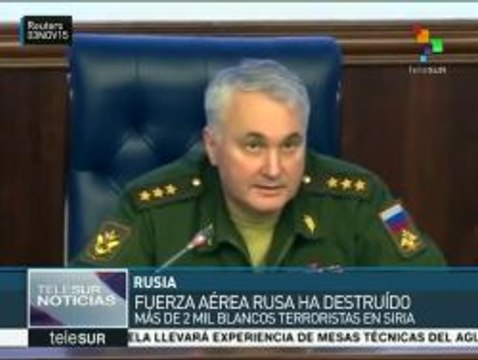 Rusia ha destruido más de 2 mil objetivos terroristas en Siria