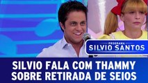 Silvio Santos fala com Thammy sobre retirada dos seios