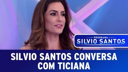 Silvio Santos conversa com Ticiana