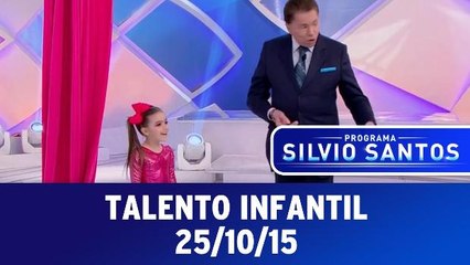 Silvio Santos comanda o quadro Talento Infantil
