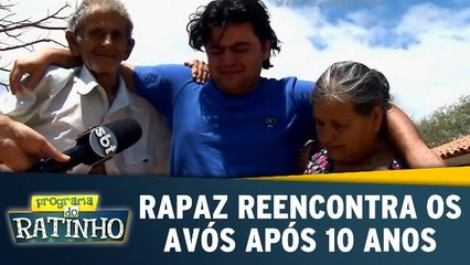 Rapaz reencontra os avós após 10 anos