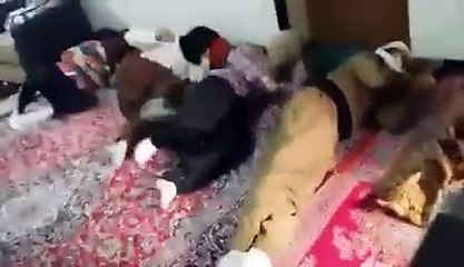pathan kicking each other