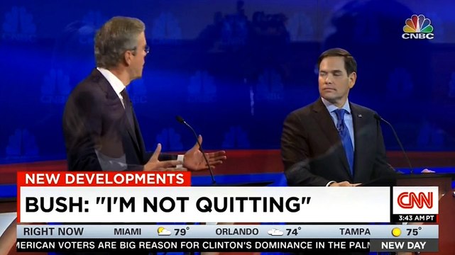 Jeb Bush is not attacking Marco Rubio