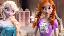 Queen Elsa Princess Anna Frozen Disney Wedding Dress Shop Barbie Doll Boutique Series Vide