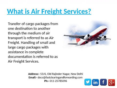 International Air Freight Shipping Service Provider Company India