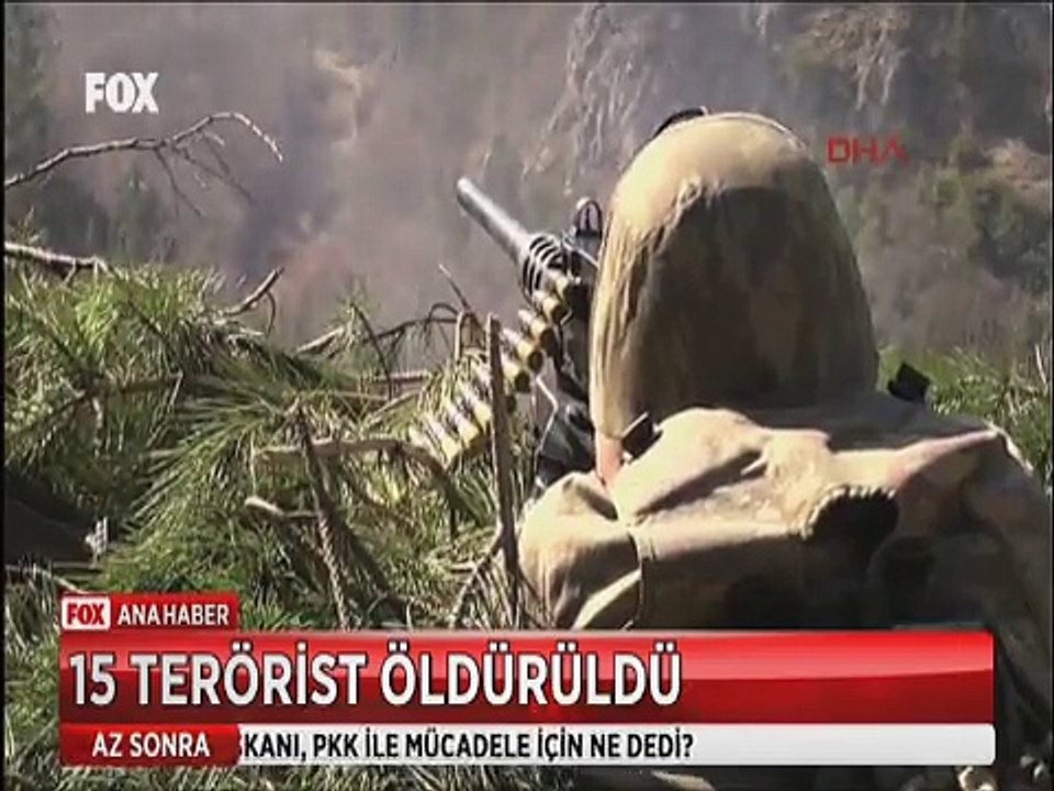 Yüksekova'daki operasyonlarda 15 terörist öldürüldü 2 asker şehit oldu