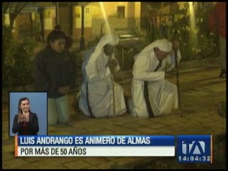 Luis es el animero de almas en Cahuasquí