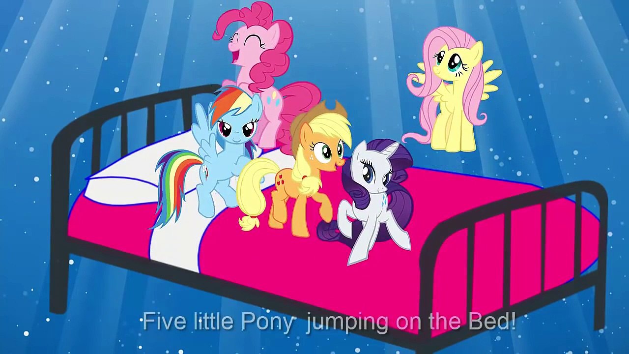 Five Little My Little Pony Jumping on The Bed Nursery Rhymes