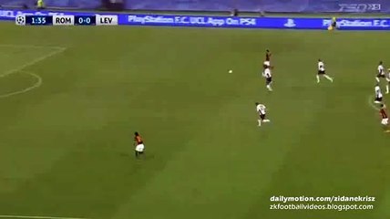1-0 Mohamed Salah GOAL - Roma v. Leverkusen 04.11.2015 HD