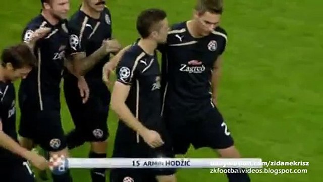 0-1 Armin Hodzic Fantastic Crossbar Header Goal | Olympiacos v. Dinamo Zagreb 04.11.2015 HD