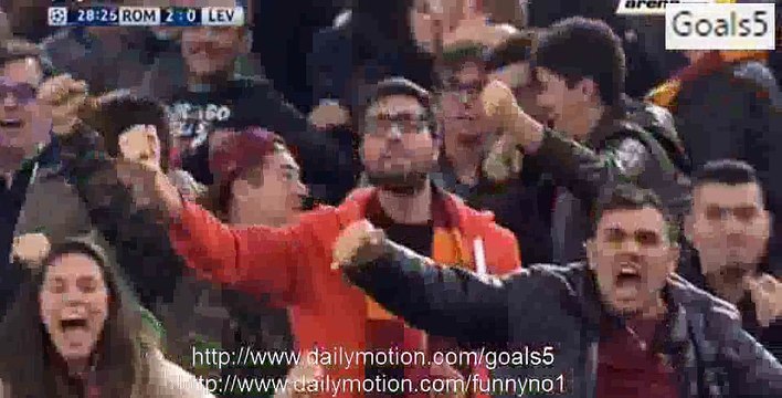 Edin Dzeko Goal AS Roma 2 - 0 Leverkusen Champions League 4-11-2015