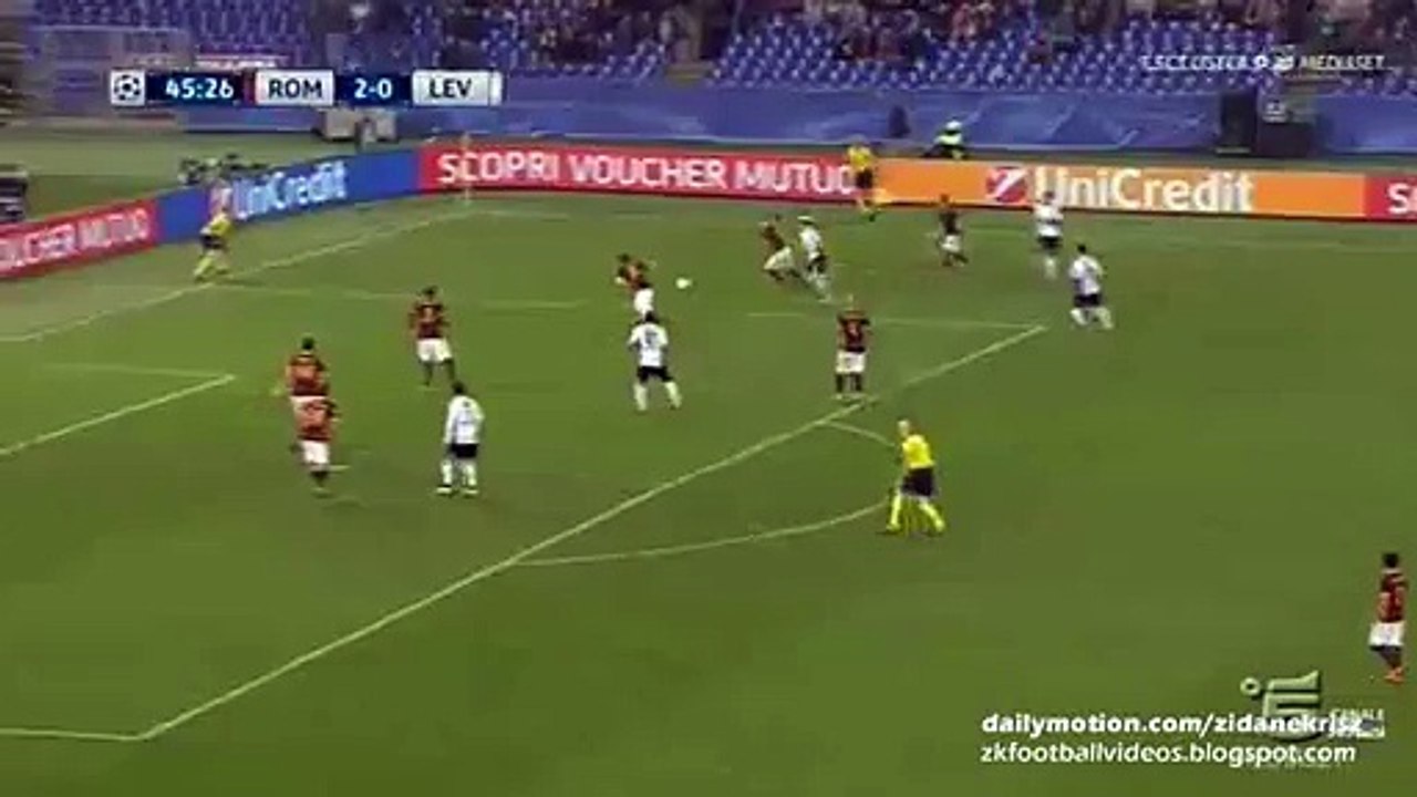 2-1 Admir Mehmedi Amazing GOAL - Roma v. Bayer Leverkusen 04.11.2015 HD