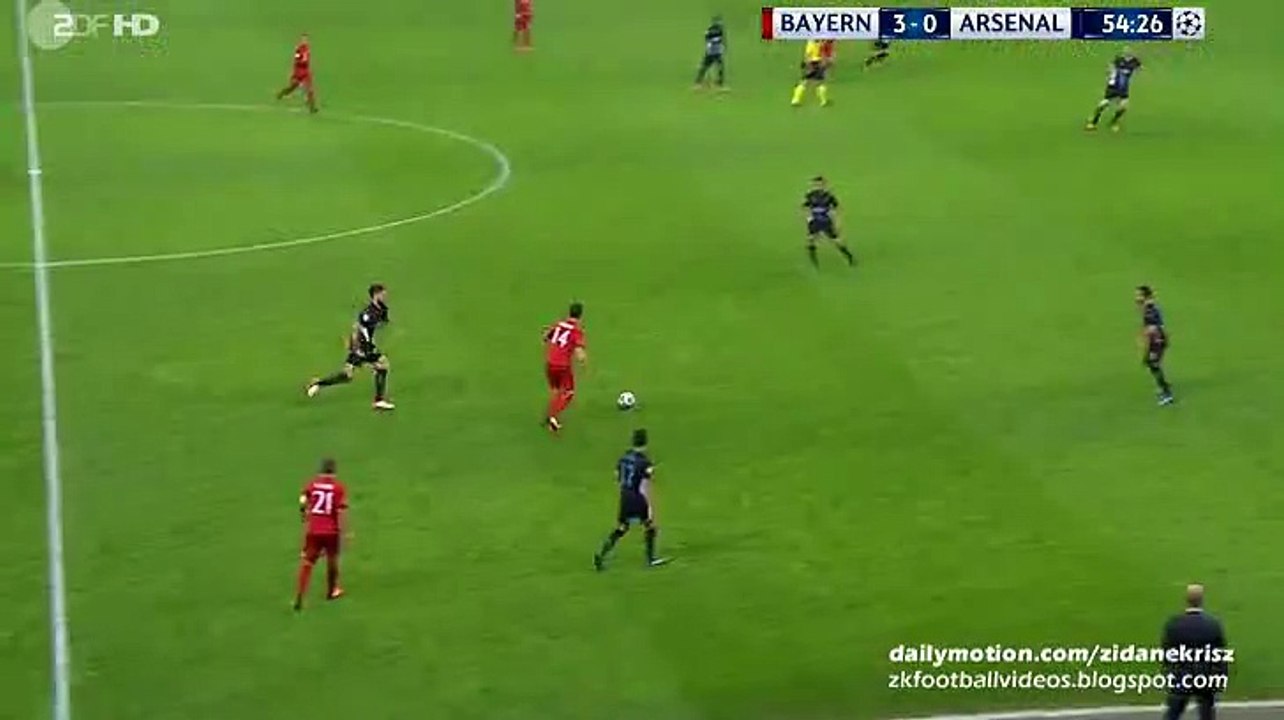 4-0 Arjen Robben Amazing Goal - Bayern München v. Arsenal 04.11.2015 HD