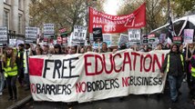 Large student protest demands free education in London