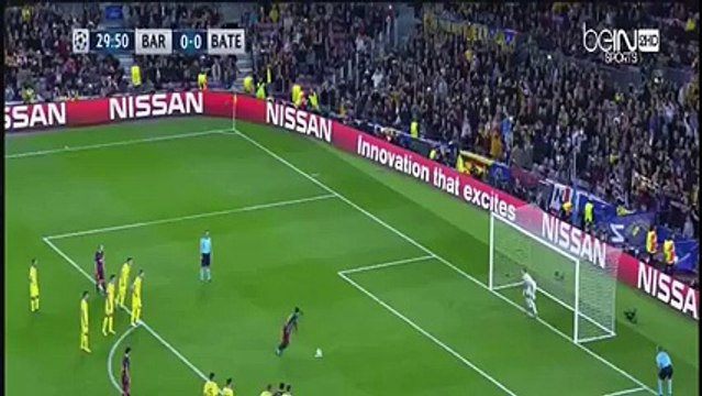 Neymar Penalty Goal - Barcelona vs Bate Borisov 1-0