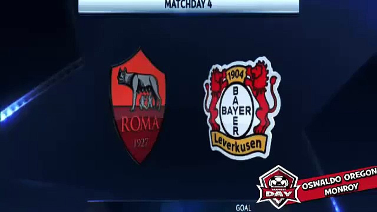 Javier Chicharito Hernandez Gol Goal As Roma vs Bayer Leverkusen 2-2 Champions League 04.11.2015