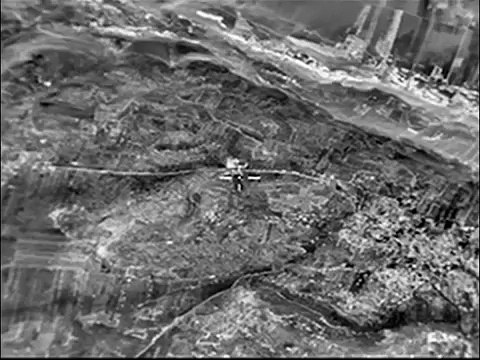 Нанесение бомбардировщиком Су-34 точечного авиаудара по КП боевиков ИГИЛ в районе н.п. АЛЕППО