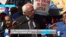 U.S. presidential hopeful Sanders unveils climate change bill