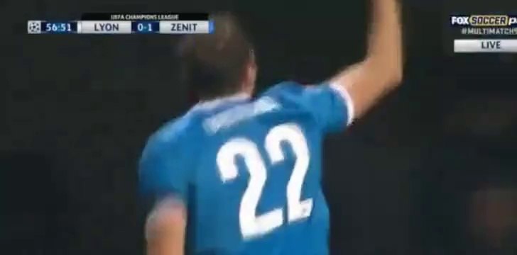 Artem Dzyuba Second Goal 0-2 | Olympique Lyon vs Zenit St. Petersburg 04.11.2015 HD