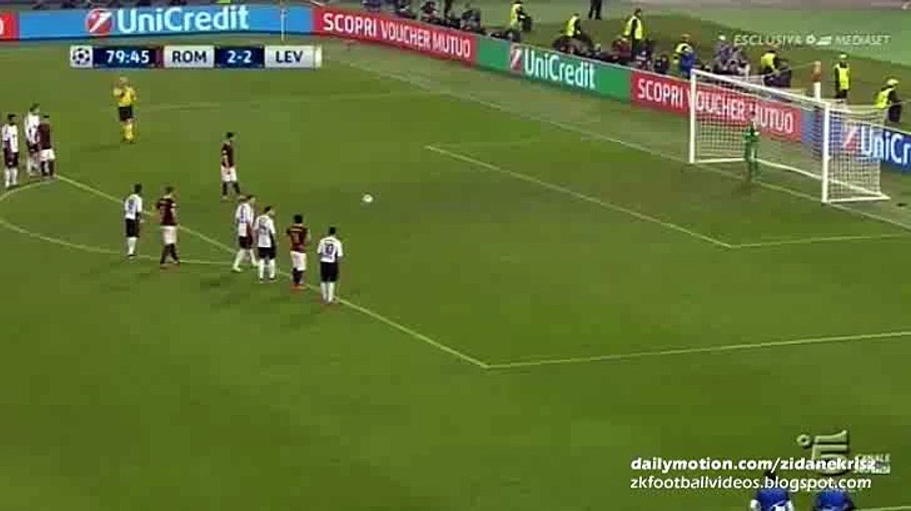 Miralem Pjanic 3-2 INCREDIBLE Penalty GOAL - Roma v. Bayer Leverkusen 04.11.2015 HD