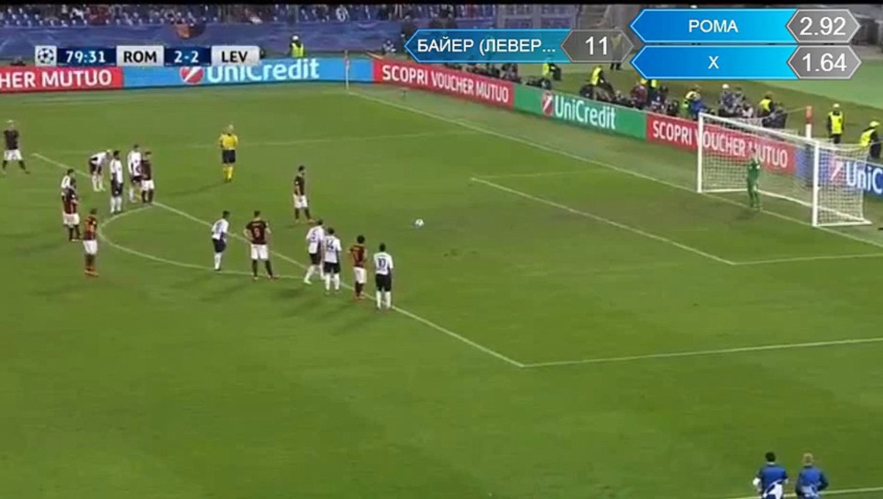 AS Roma - Bayer Leverkusen 3-2 Pjanic Penalty
