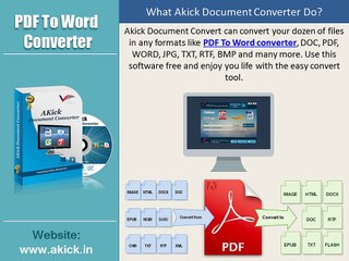 Free Online PDF To Word Converter - Akick