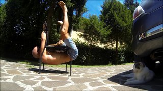 Funny clip - Crazy climbing a chair -Tazio Il Biondo