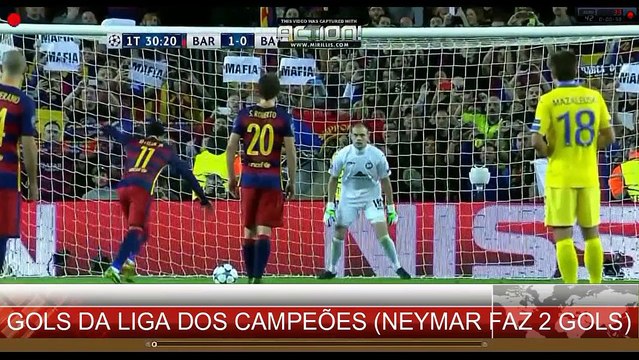 Os Gols Da Liga Dos Campeões (neimar Faz 2 Gols) 2015