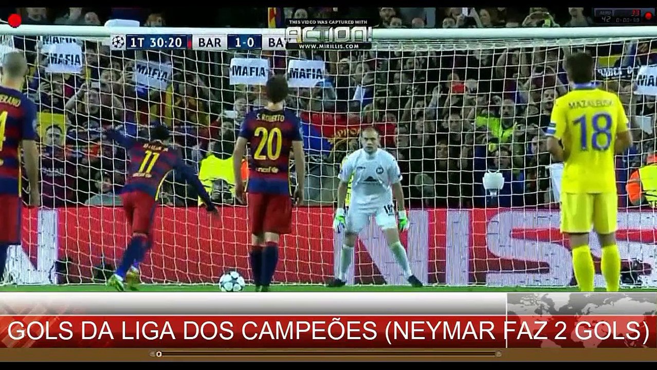 Os Gols Da Liga Dos Campeões (neimar Faz 2 Gols) 2015