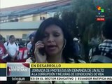 Estudiantes hondureños son reprimidos durante jornada de protesta