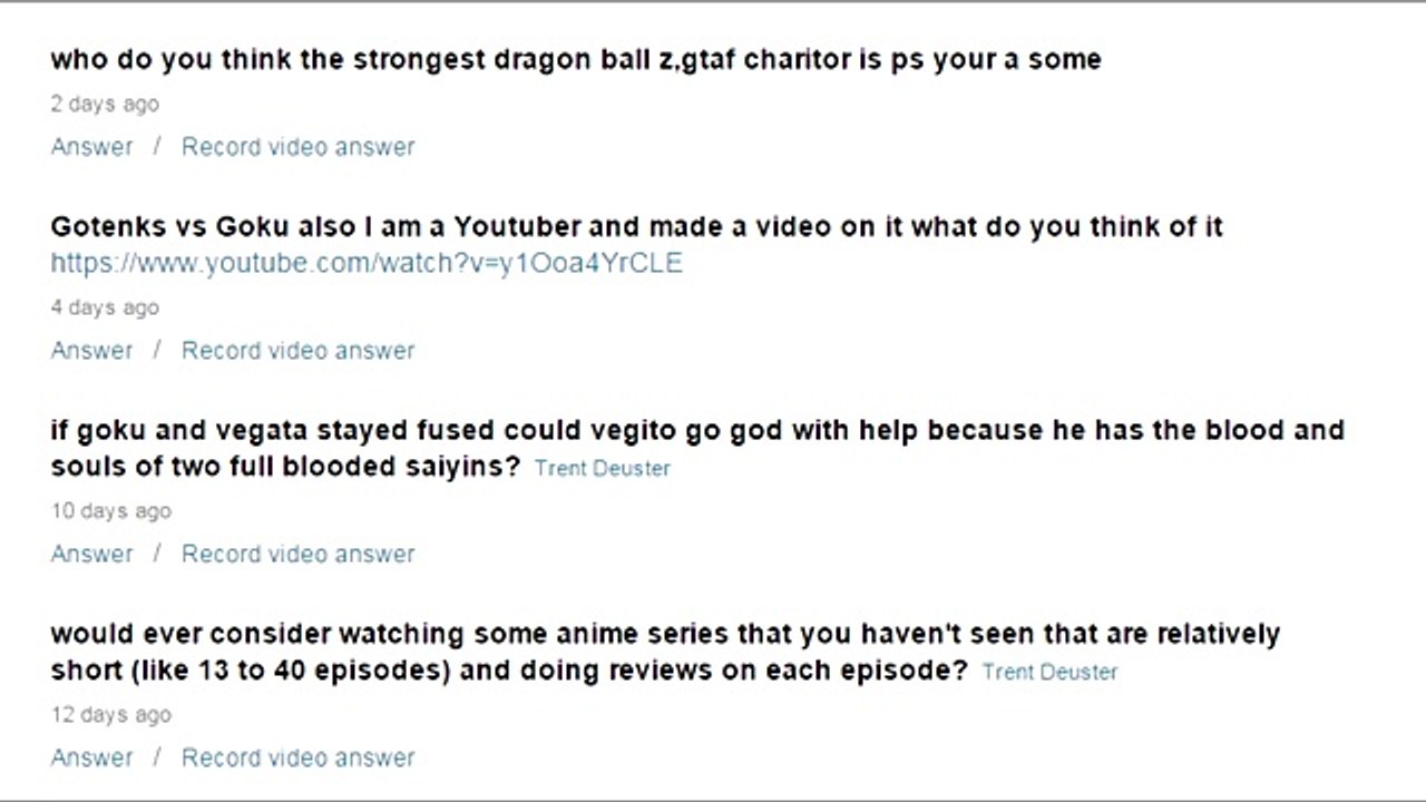 SSJ3 Goku VS SSJ3 Gotenks? Q&A #4