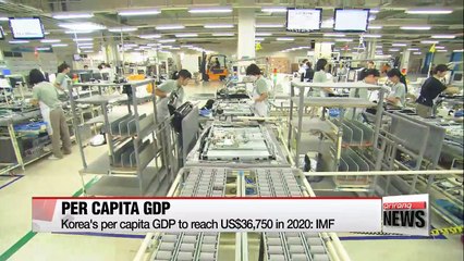 Korea's per capita GDP to reach US$36,750 in 2020: IMF