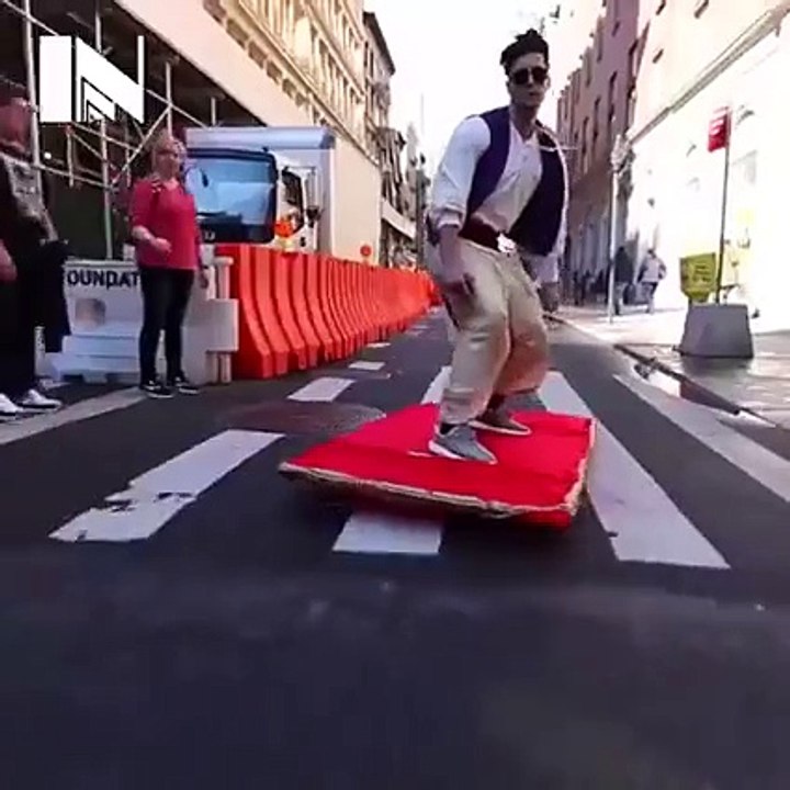 watch a man flying on the clean like a man