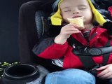 Kid Falls Asleep While Eating Ice Cream