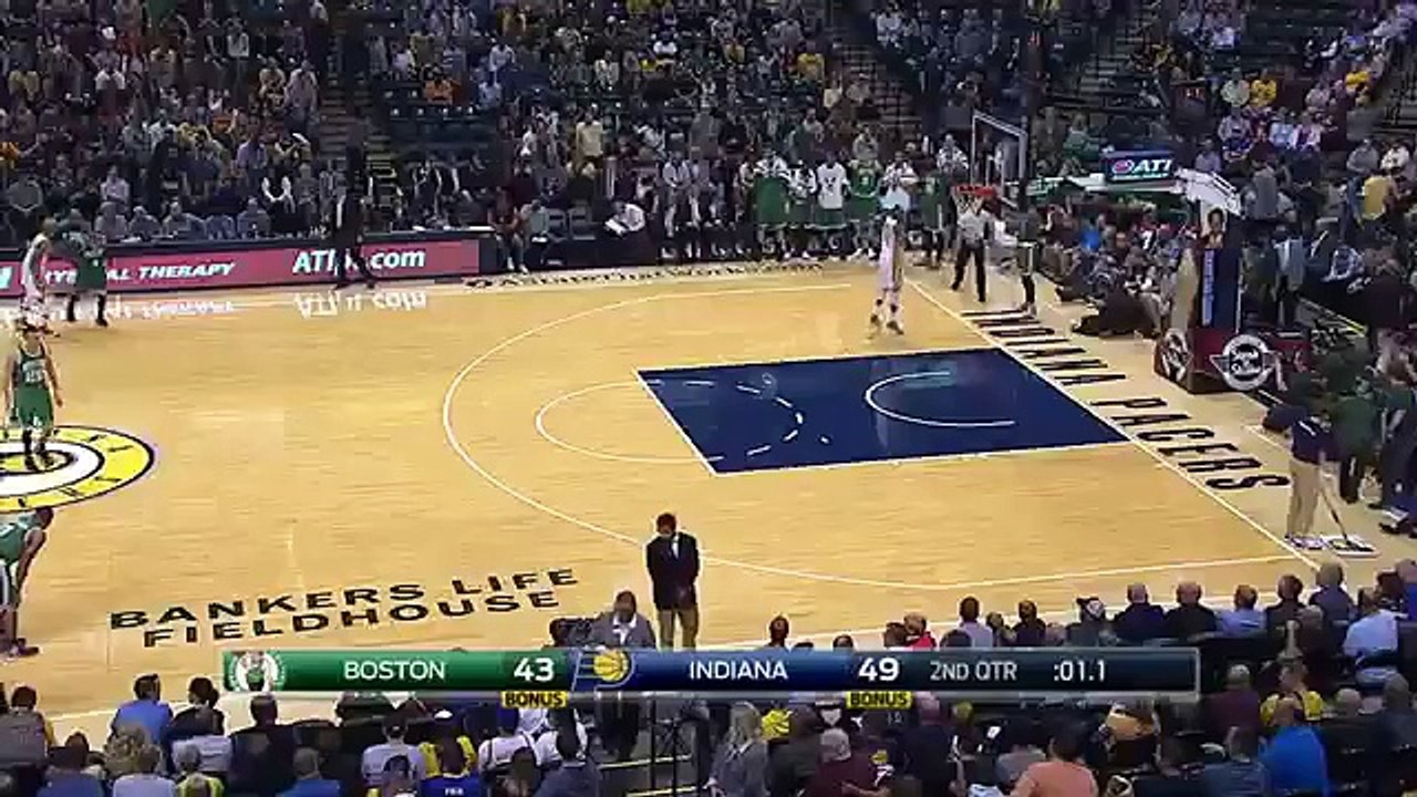 Jae Crowder Hits Full Court Bank Shot Celtics vs Pacers