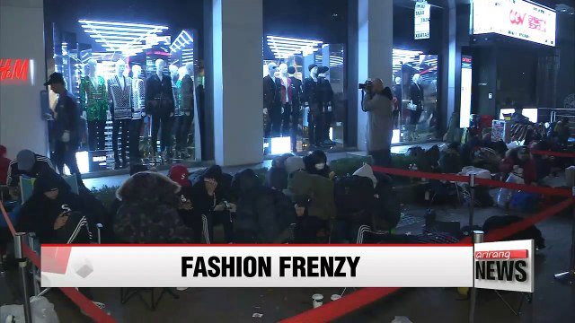 Korean shoppers pull up camp as Balmain and H&M collaboration hits Seoul