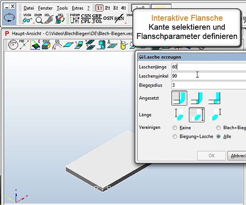 CAD Software Video - Blech-Konstruktion