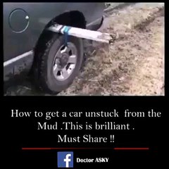 How to get a car unstuck from mud