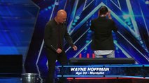 Wayne Hoffman  Blindfolded Mentalist Lights Firecrackers in his Mouth - America's Got Talent 2015