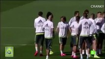 Cristiano Ronaldo And Marcelo Having Fun In Real Madrid Training 18/09/2015