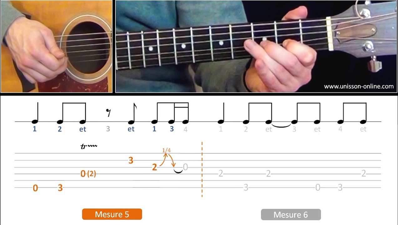 Jouer Down the road (C2C) - Cours guitare. Tuto + Tab