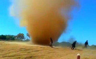 People Playing With a Pet Tornado
