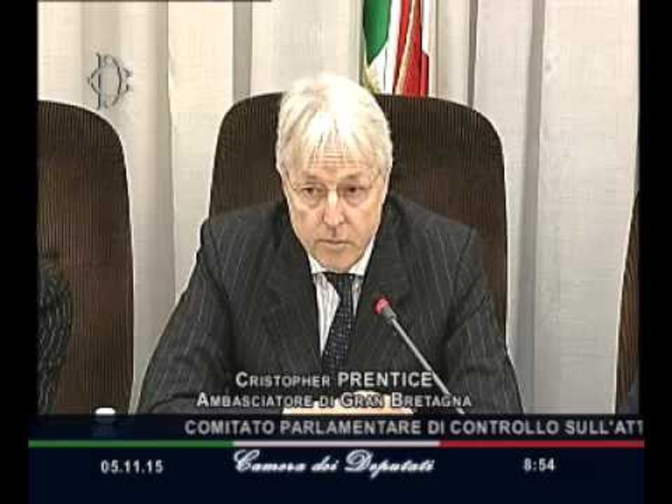 Roma - Fenomeno migratorio, audizione Ambasciatore Gran Bretagna, Prentice (05.11.15)