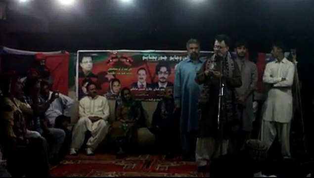 Ayaz Latif Palijo addressing Corner meetings in Hussain Abad Qasimabad Hyderabad on 5 Nov 2015