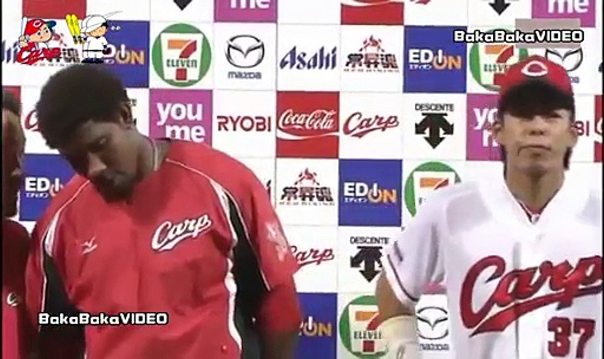 8/4【衝撃のラスト！】広島 ライネル・ロサリオ＆野間峻祥　ヒーローインタビュー
