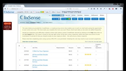 Clixsense- How To Complete Tasks - Video Dailymotion