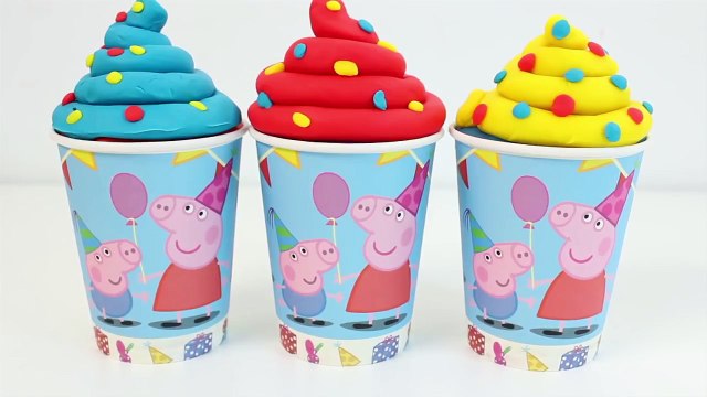 Peppa Pig Ice Cream Surprise Toys Play Doh Rainbow Ice Cream Juguetes de Peppa Pig Toy Vid