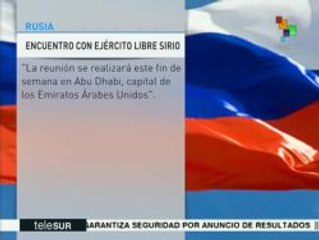 Funcionarios rusos se reunirán con delegados del Ejército Libre Sirio