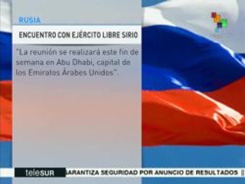 Funcionarios rusos se reunirán con delegados del Ejército Libre Sirio